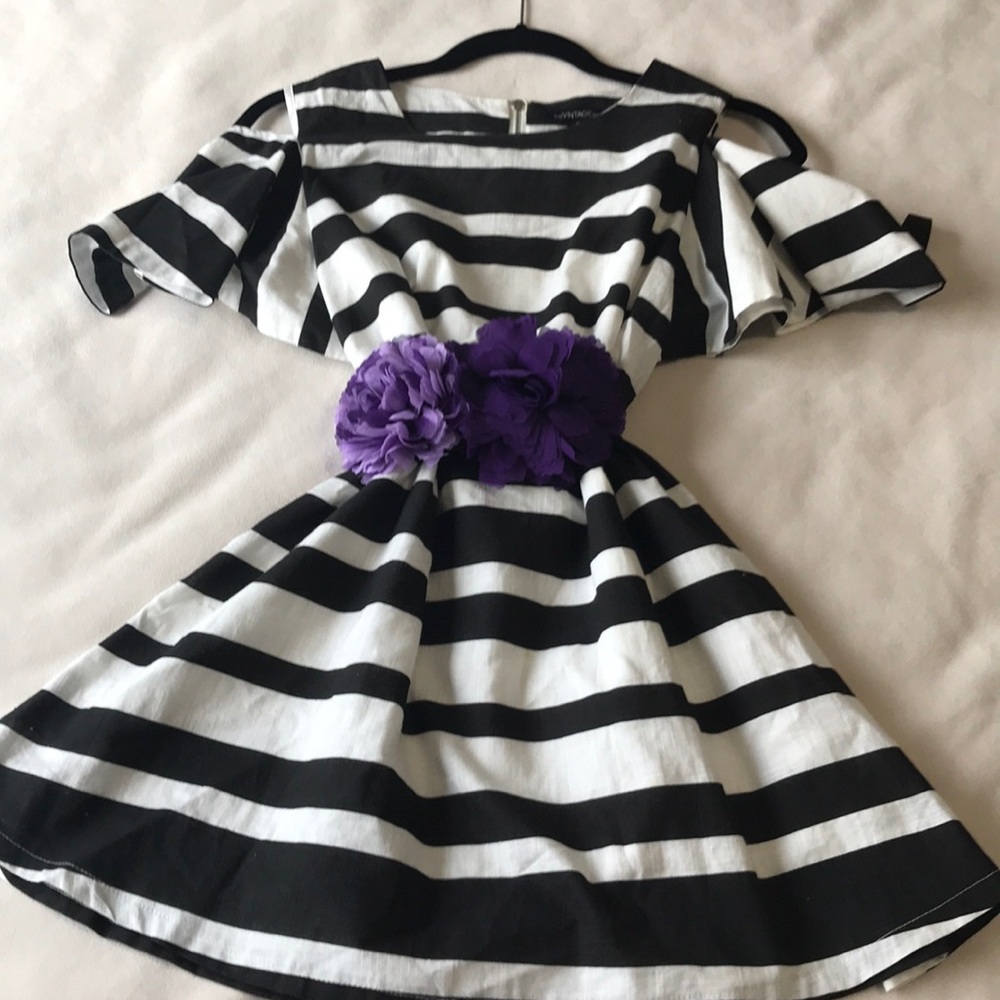 Cold Shoulder Stripe Dress